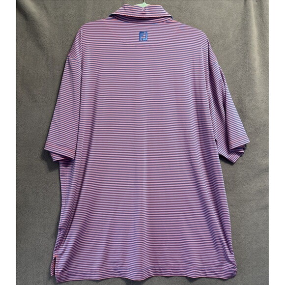 Lot Of 2 FootJoy Golf Polo Shirts Mens 2XL XXL Striped Performance TPC Louisiana - Picture 7 of 9
